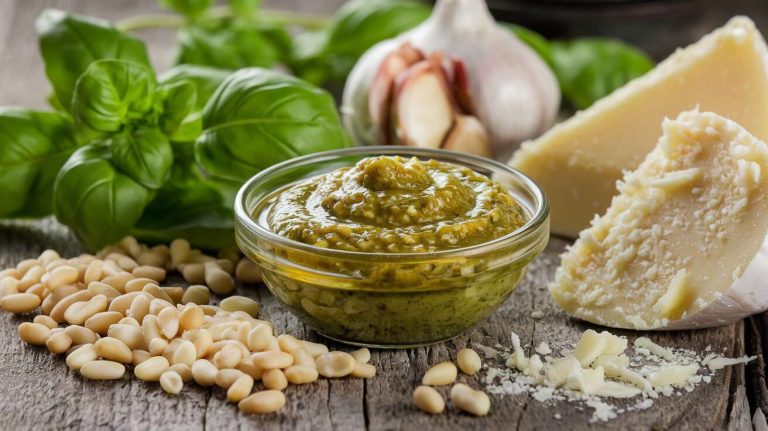 Le secret d&rsquo;un bon « pesto » maison, c&rsquo;est d&rsquo;utiliser des pignons de pin frais et non rances