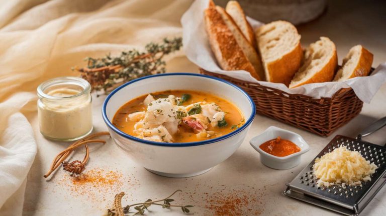 « J&rsquo;ai fait cette soupe de poisson maison avec la rouille et les croûtons, c&rsquo;était comme au bord de la mer »