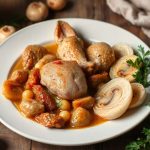 Lapin flambé en gibelotte : recette savoureuse